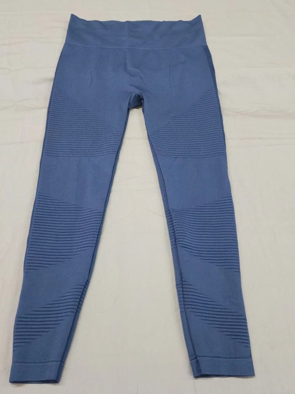 C and C California Womens L Slate Blue High Rise Seamless Cropped Leggings